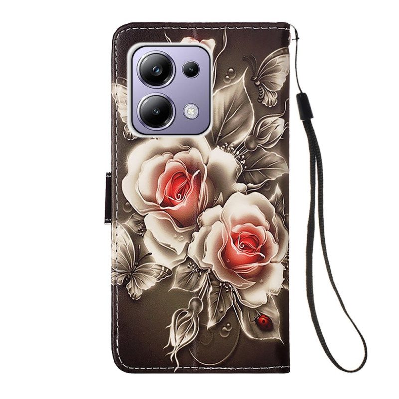 Kotelot Xiaomi Redmi Note 13 Pro 4g Puhelinkuoret Strap Roses