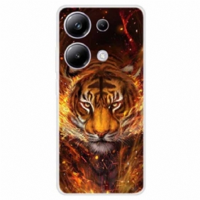 Kuori Xiaomi Redmi Note 13 Pro 4g Tiger In Flames Suojakuori