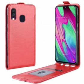 Flip Case Samsung Galaxy A40 Kotelot Flip Taittuva Nahkaefekti