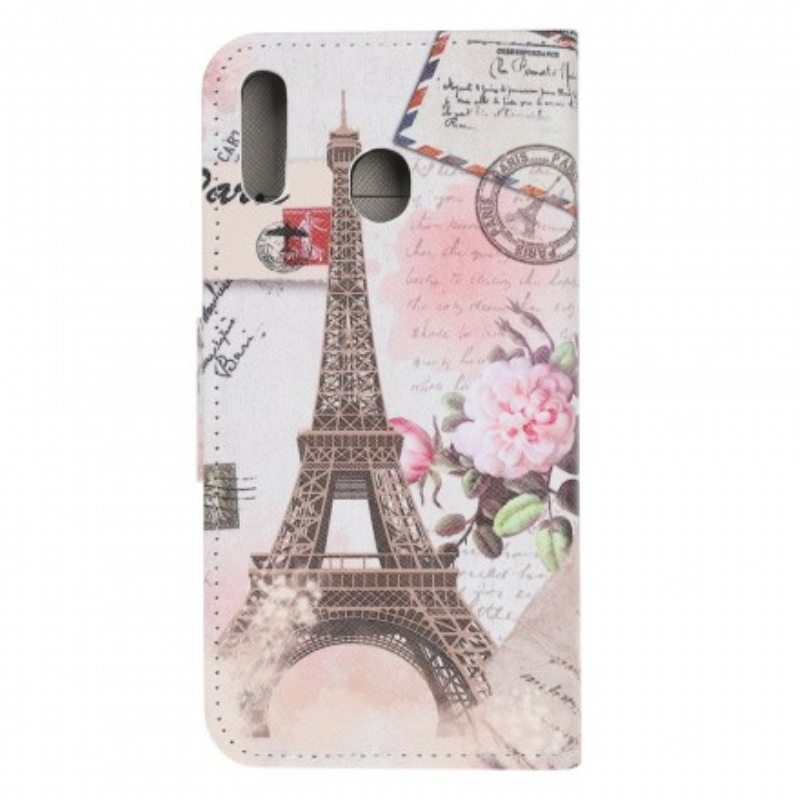 Flip Case Samsung Galaxy A40 Retro Eiffel-torni