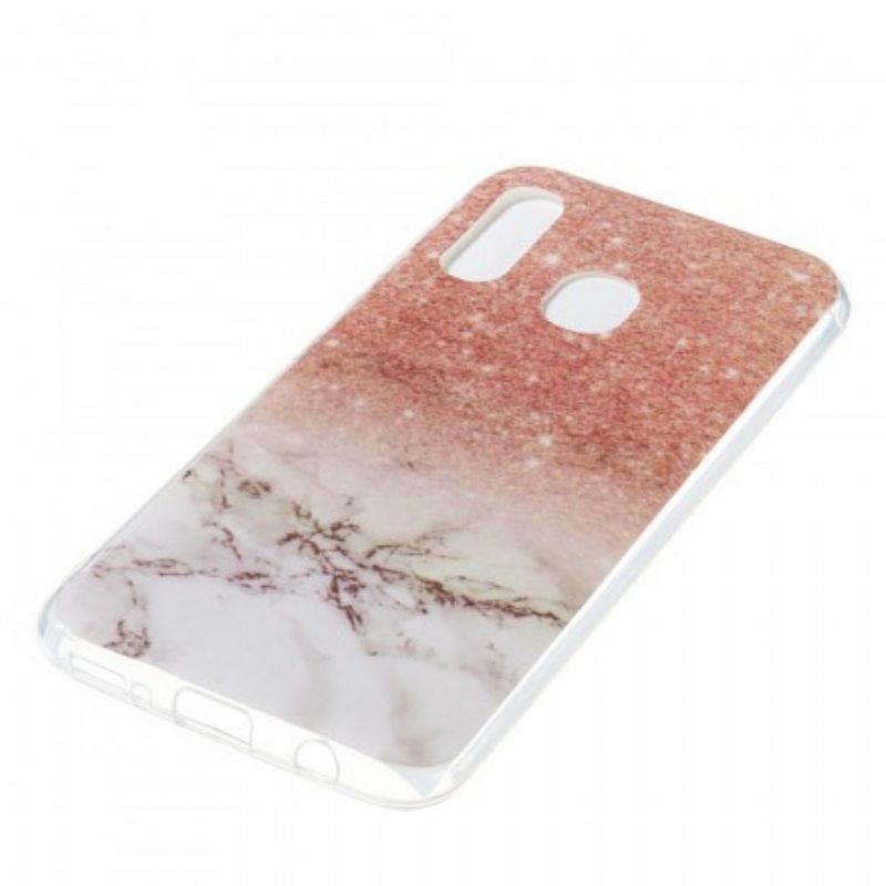 Kuori Samsung Galaxy A40 Glitter Marble