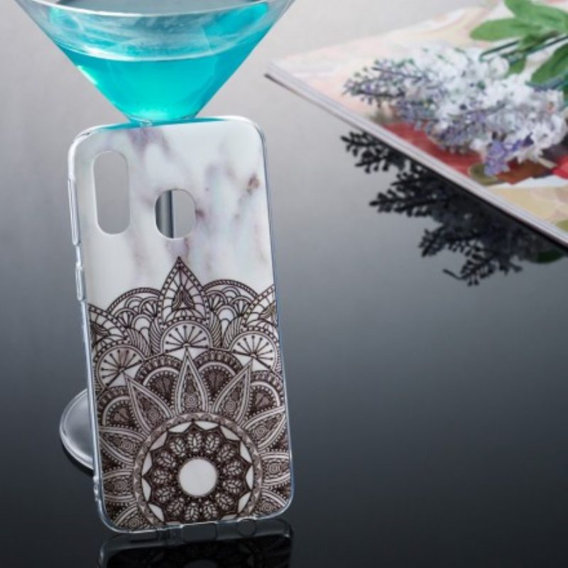 Kuori Samsung Galaxy A40 Marmoroitu Mandala