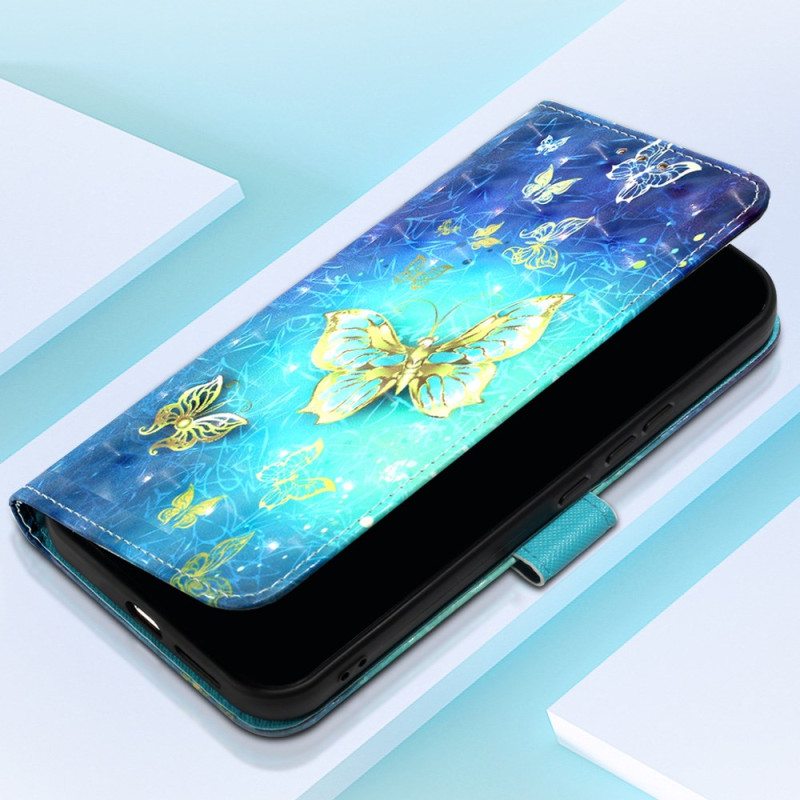 Kotelot Oppo Reno 11 5g Kultaisia Perhosia