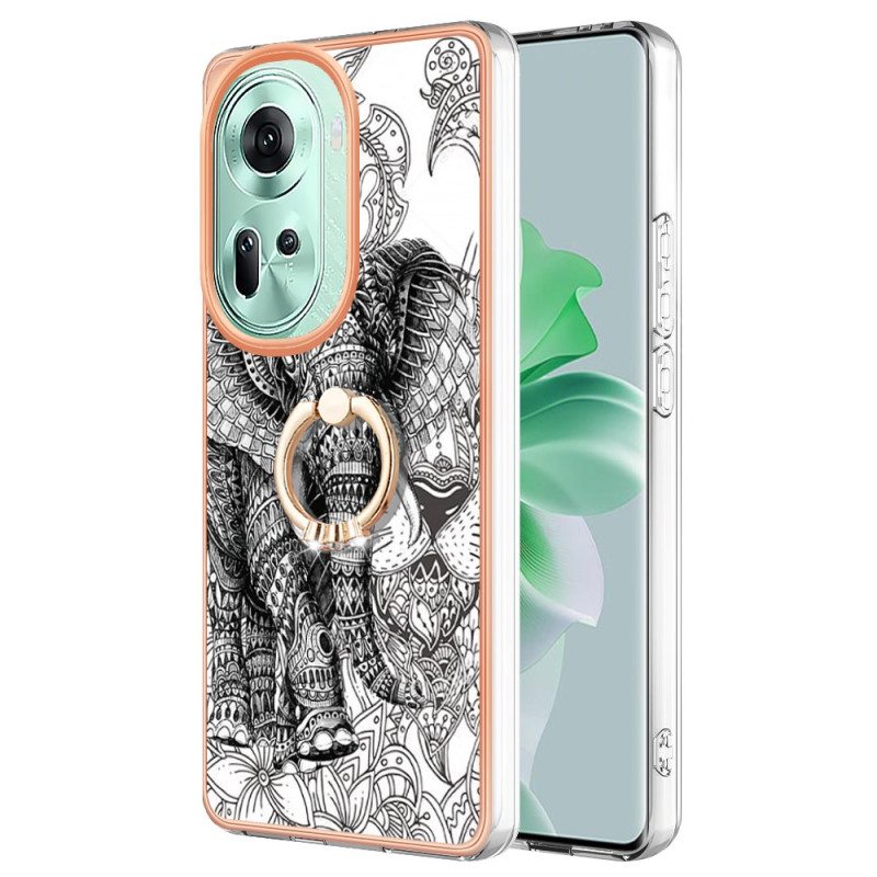 Kuori Oppo Reno 11 5g Renkaan Tuki. Elefanttitoteemi Suojakuori