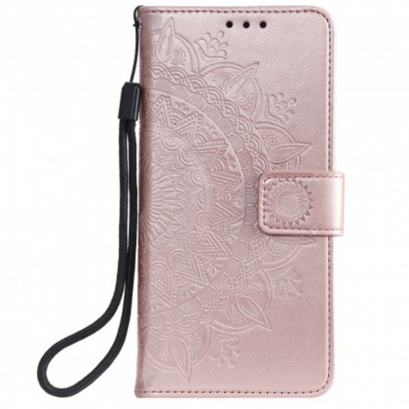 Flip Case Xiaomi Redmi Note 9T Auringon Mandala