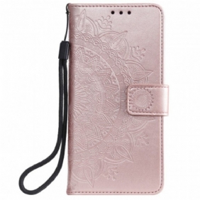 Flip Case Xiaomi Redmi Note 9T Auringon Mandala