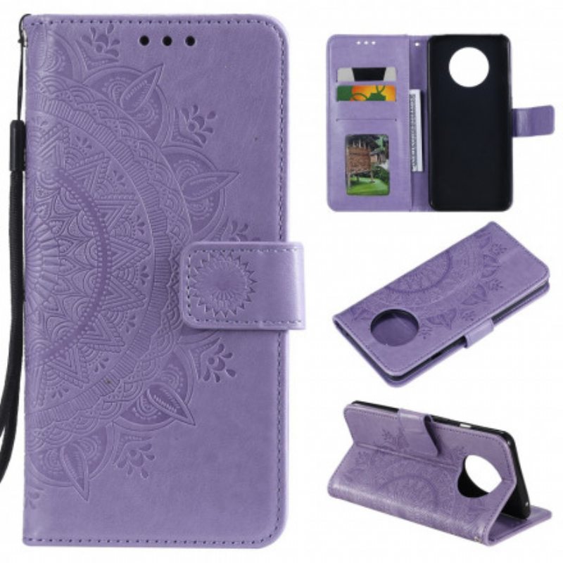 Flip Case Xiaomi Redmi Note 9T Auringon Mandala