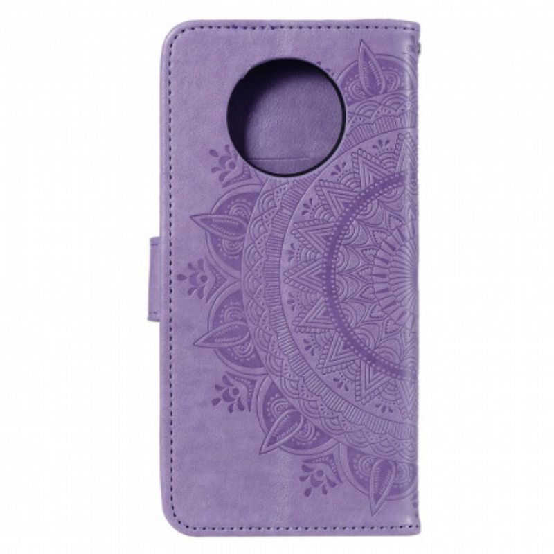 Flip Case Xiaomi Redmi Note 9T Auringon Mandala