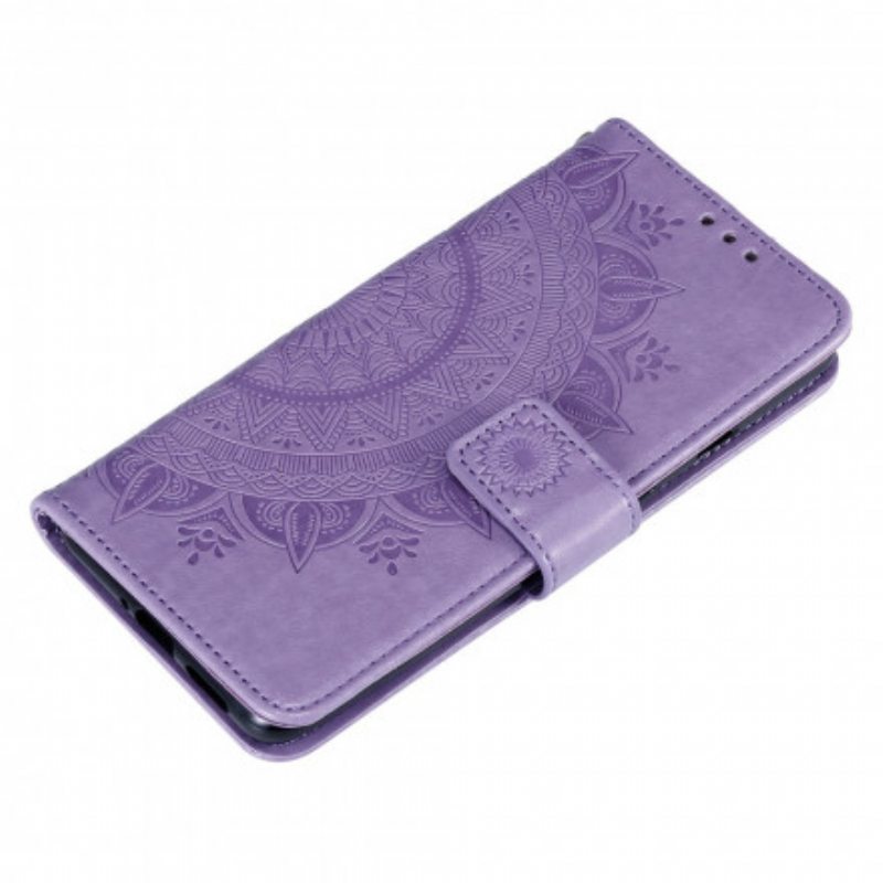 Flip Case Xiaomi Redmi Note 9T Auringon Mandala