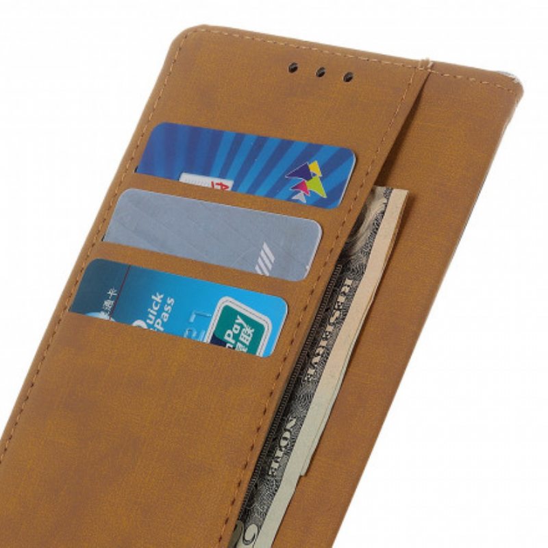 Flip Case Xiaomi Redmi Note 9T Tavallista Keinonahkaa