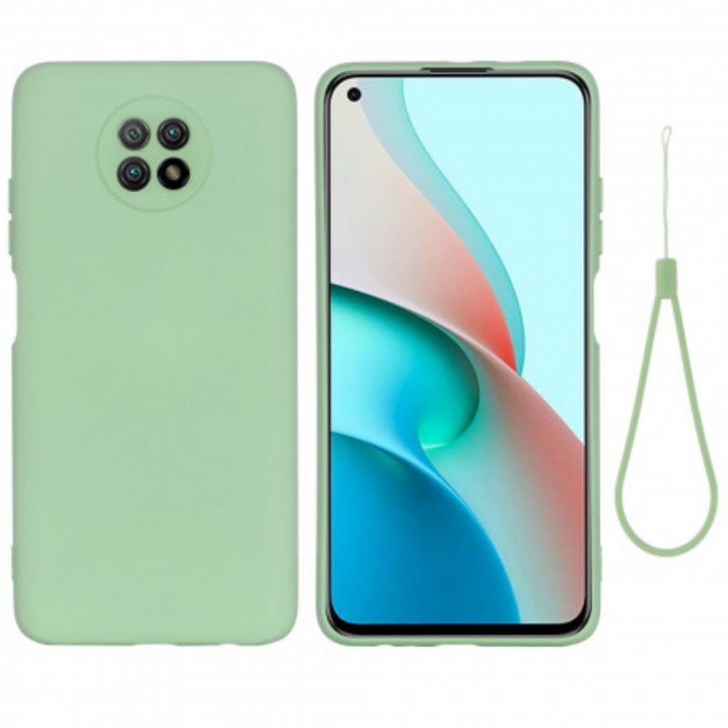 Kuori Xiaomi Redmi Note 9T Nestemäinen Silikoni Ja Kaulanauha