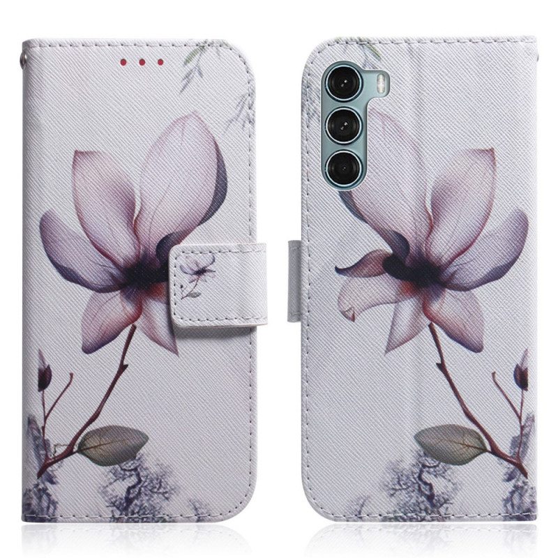 Kotelot Moto G200 5G Flower Dusty Pink