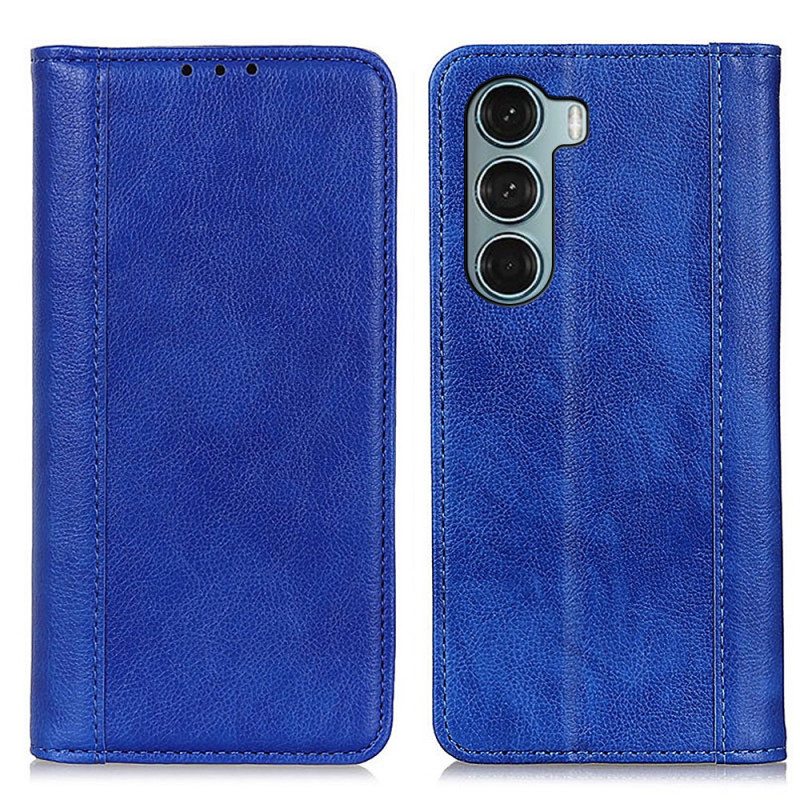 Puhelinkuoret Moto G200 5G Kotelot Flip Litchi Split Leather -versio