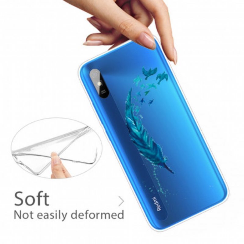 Case Xiaomi Redmi 9A Kaunis Sininen Sulka