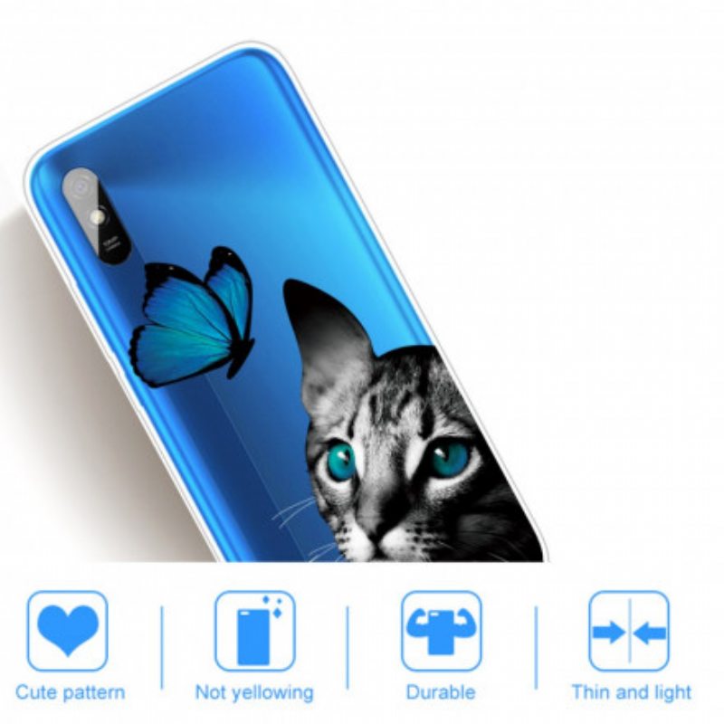 Case Xiaomi Redmi 9A Kissa Ja Perhonen