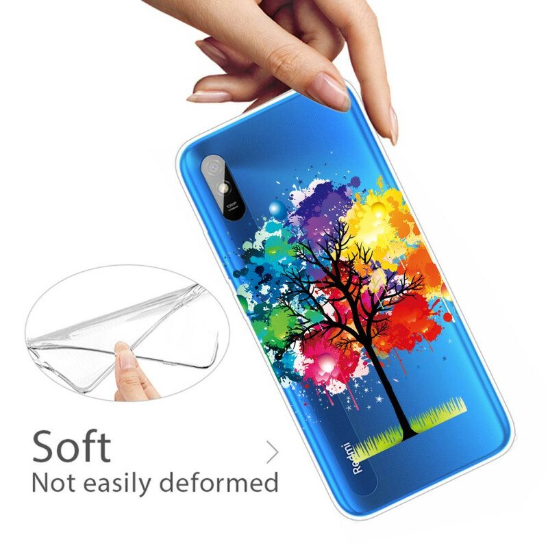 Case Xiaomi Redmi 9A Saumaton Akvarellipuu