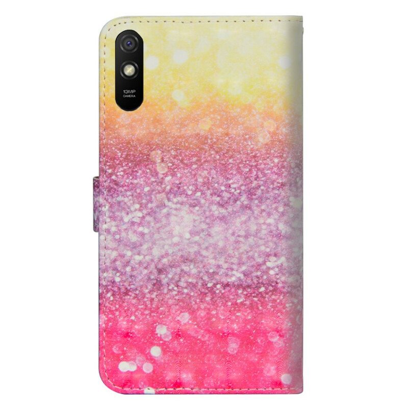 Kotelot Xiaomi Redmi 9A Magenta Glitter Gradientti