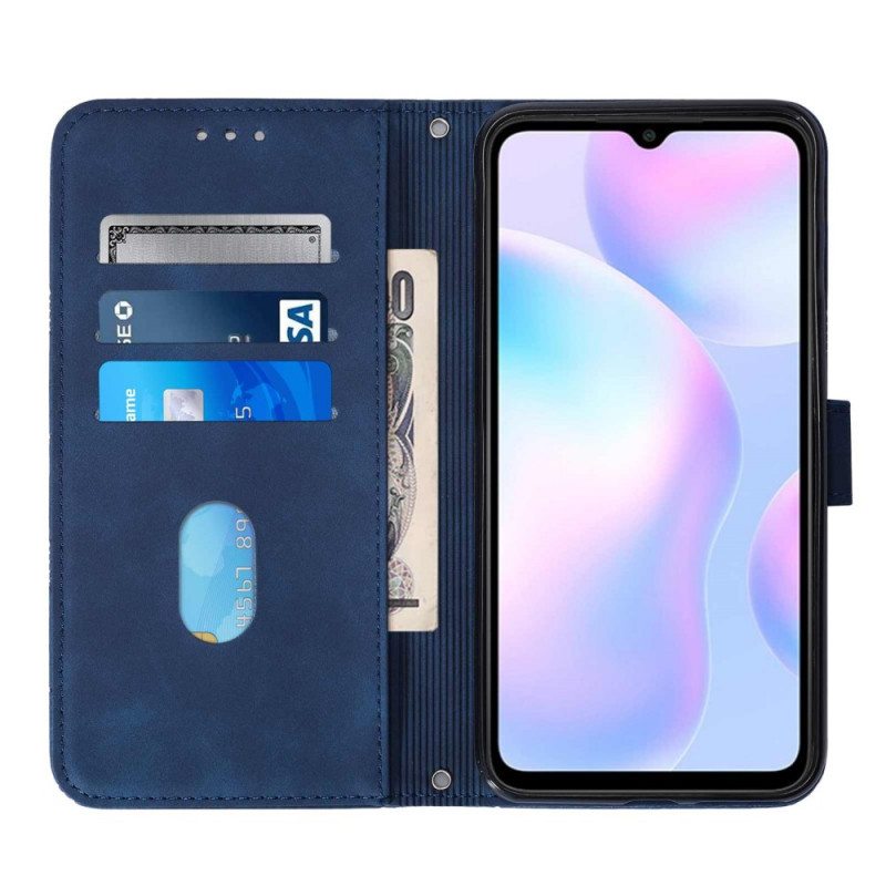 Kotelot Xiaomi Redmi 9A Pyramid-nahkaefekti