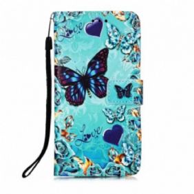 Kotelot Xiaomi Redmi 9A Suojaketju Kuori Love Butterflies Strappy