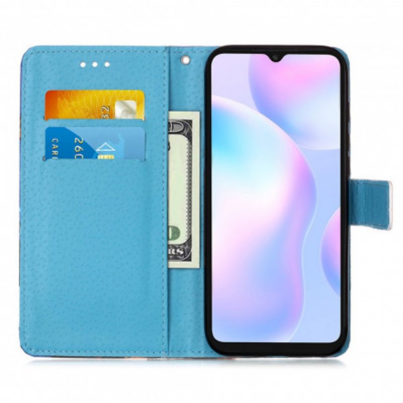 Kotelot Xiaomi Redmi 9A Suojaketju Kuori Love Butterflies Strappy