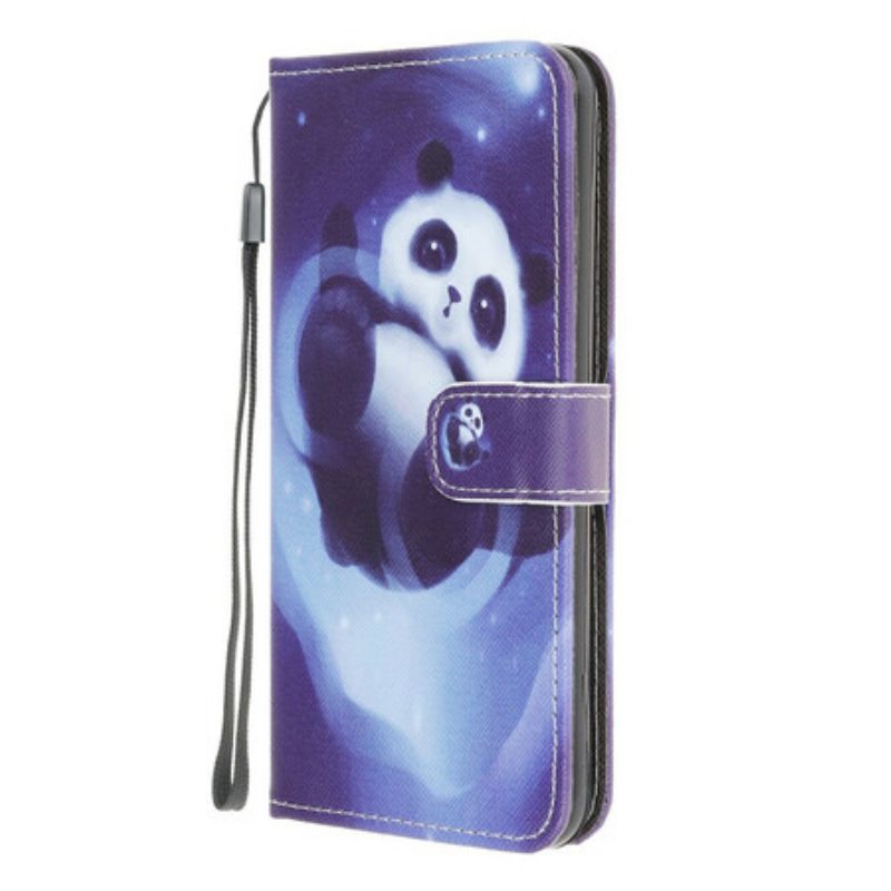 Kotelot Xiaomi Redmi 9A Suojaketju Kuori Panda Space Kaulanauhalla