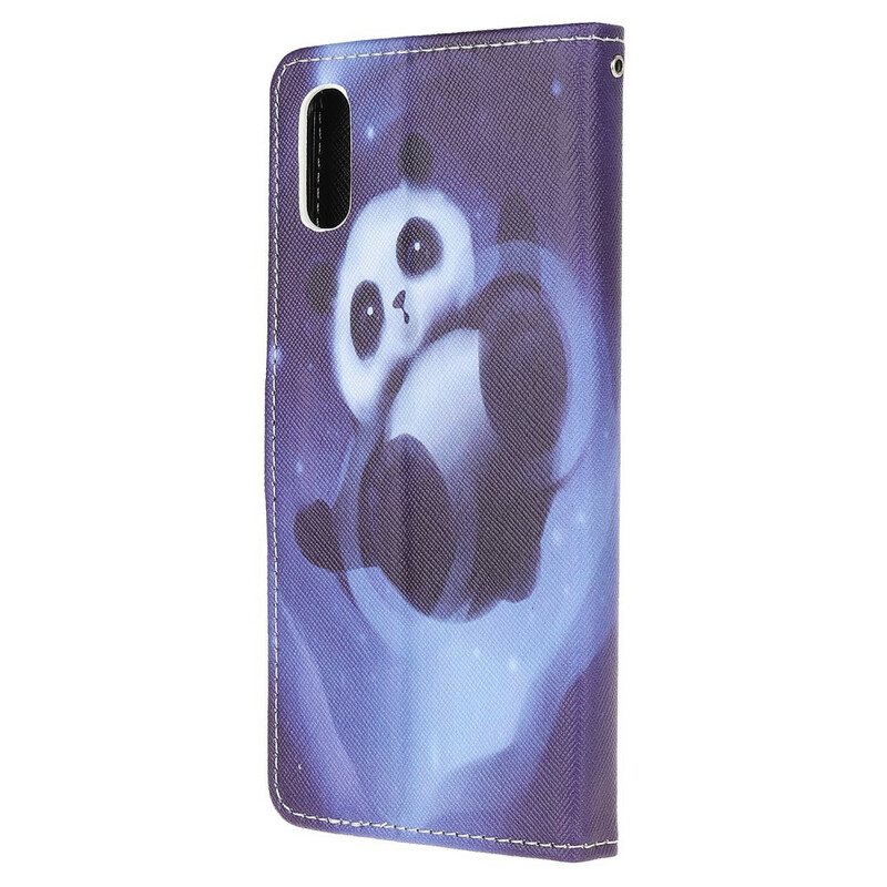 Kotelot Xiaomi Redmi 9A Suojaketju Kuori Panda Space Kaulanauhalla