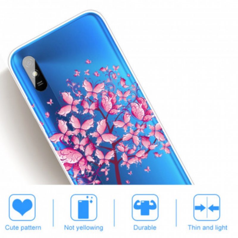 Kuori Xiaomi Redmi 9A Pinkki Puun Latva