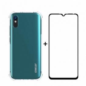 Kuori Xiaomi Redmi 9A Yhdistelmä Ja Karkaistu Lasi Enkay