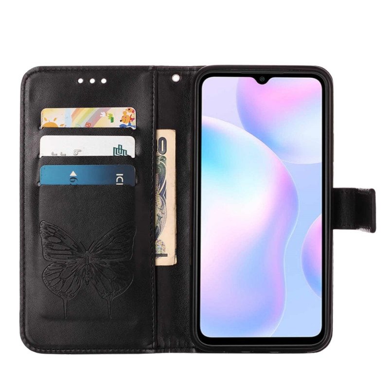 Nahkakotelo Xiaomi Redmi 9A Butterfly Design