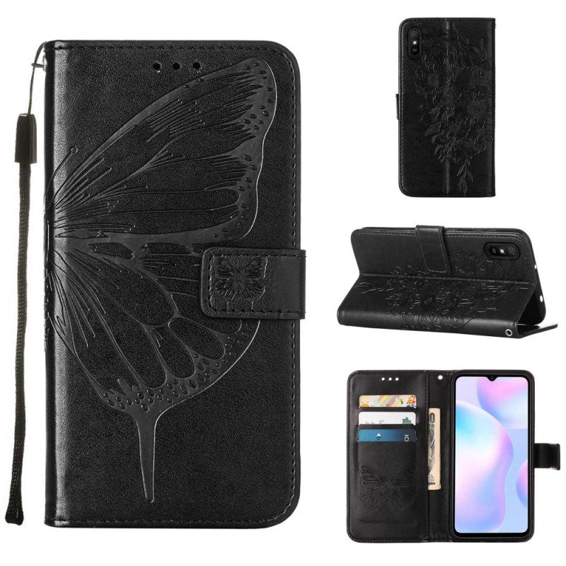 Nahkakotelo Xiaomi Redmi 9A Butterfly Design