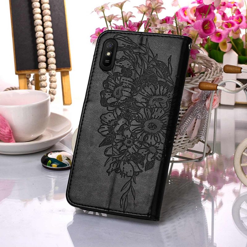 Nahkakotelo Xiaomi Redmi 9A Butterfly Design