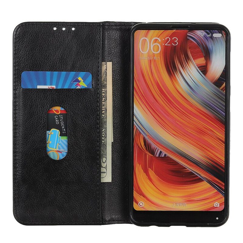 Puhelinkuoret Xiaomi Redmi 9A Kotelot Flip Litchi Split Leather -versio