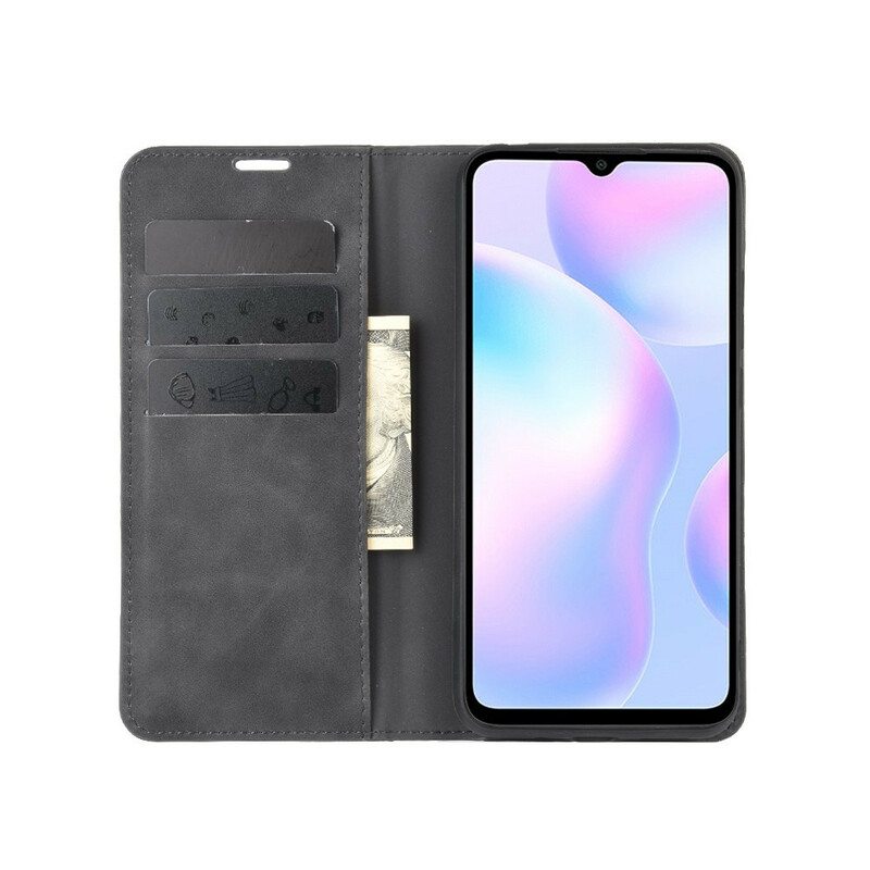 Puhelinkuoret Xiaomi Redmi 9A Kotelot Flip Pehmeä Nahkaefekti