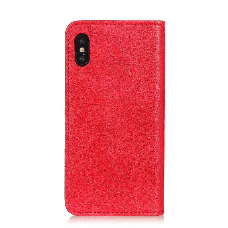 Puhelinkuoret Xiaomi Redmi 9A Kotelot Flip Teksturoitu Haljattu Nahka