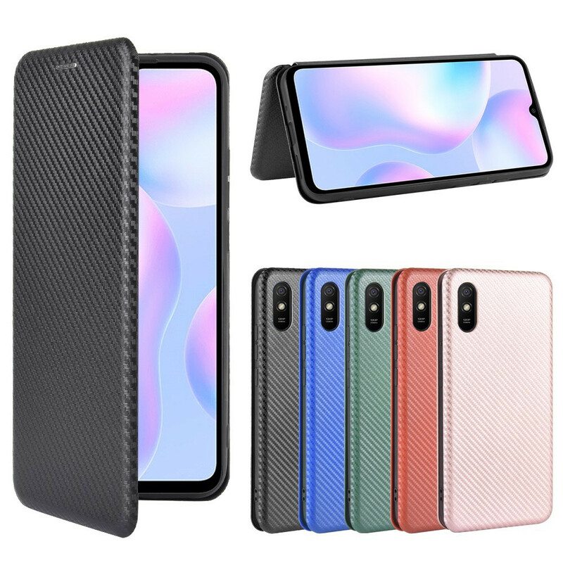 Puhelinkuoret Xiaomi Redmi 9A Kotelot Flip Värillinen Hiilisilikoni