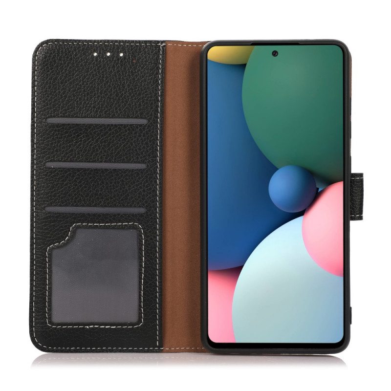 Flip Case Xiaomi Redmi Note 10 Pro Litsi Paljaat Saumat