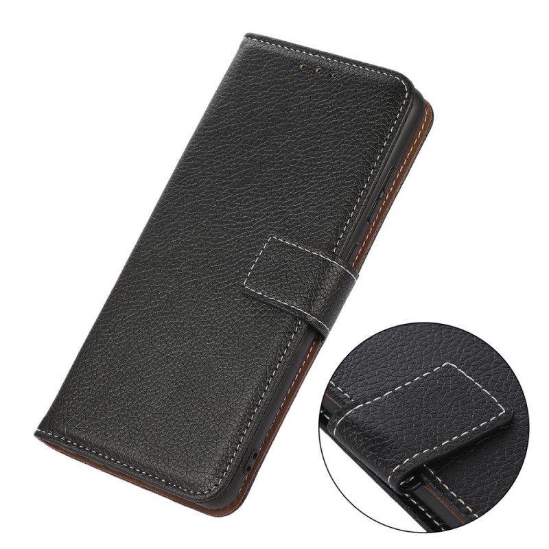 Flip Case Xiaomi Redmi Note 10 Pro Litsi Paljaat Saumat