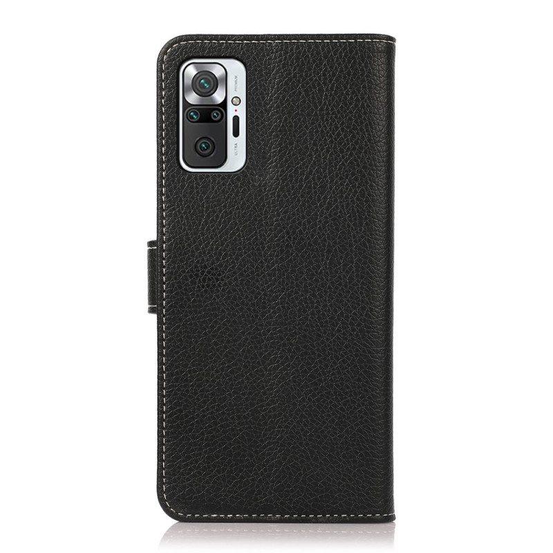 Flip Case Xiaomi Redmi Note 10 Pro Litsi Paljaat Saumat