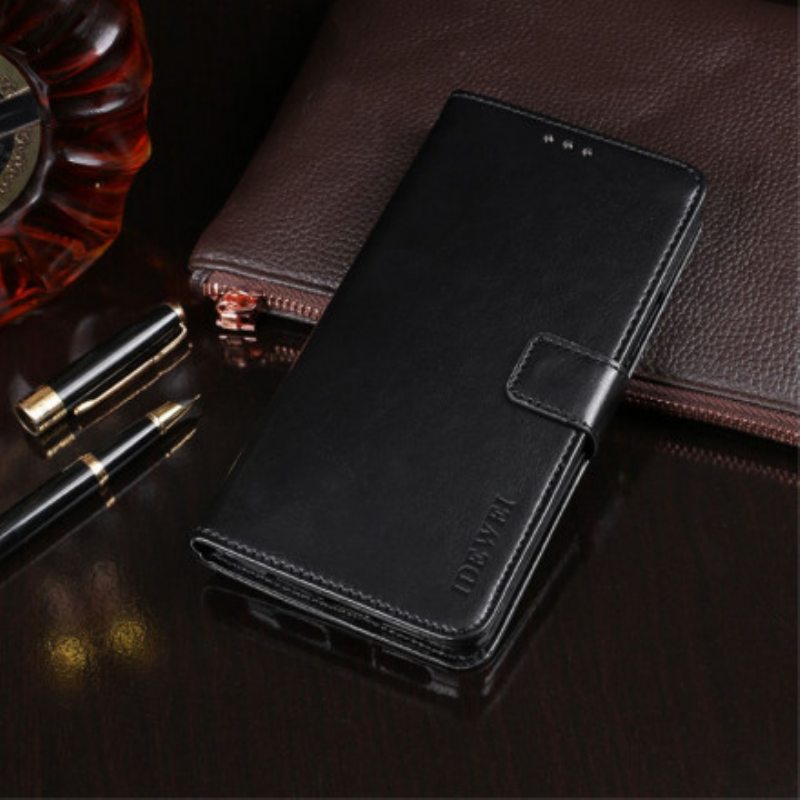 Flip Case Xiaomi Redmi Note 10 Pro Nahkajäljitelmä Idewei