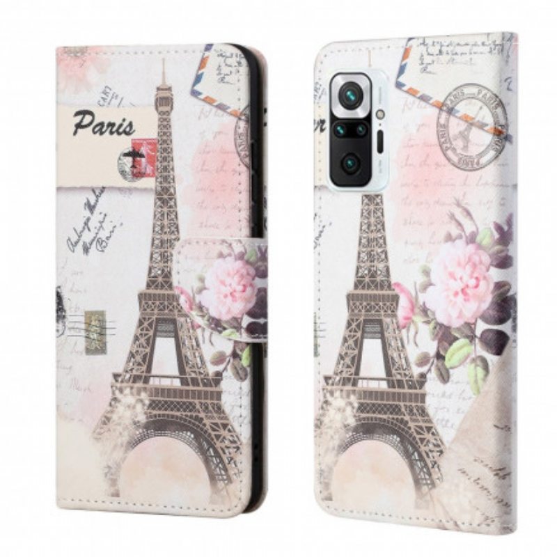 Kotelot Xiaomi Redmi Note 10 Pro Retro Eiffel-torni