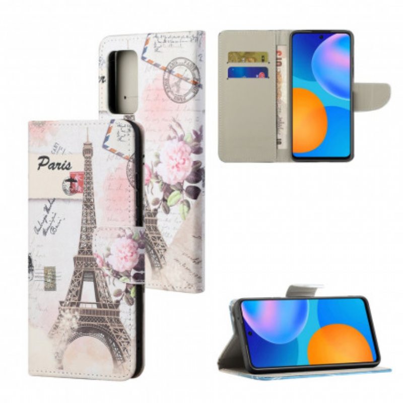 Kotelot Xiaomi Redmi Note 10 Pro Retro Eiffel-torni