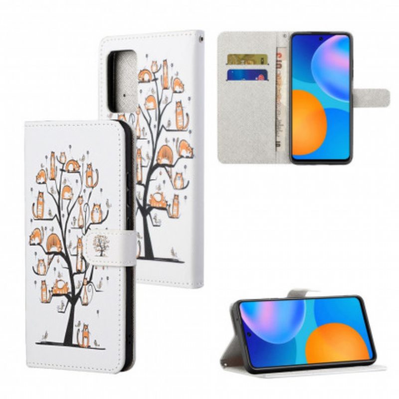 Kotelot Xiaomi Redmi Note 10 Pro Suojaketju Kuori Funky Cats Hihnalla