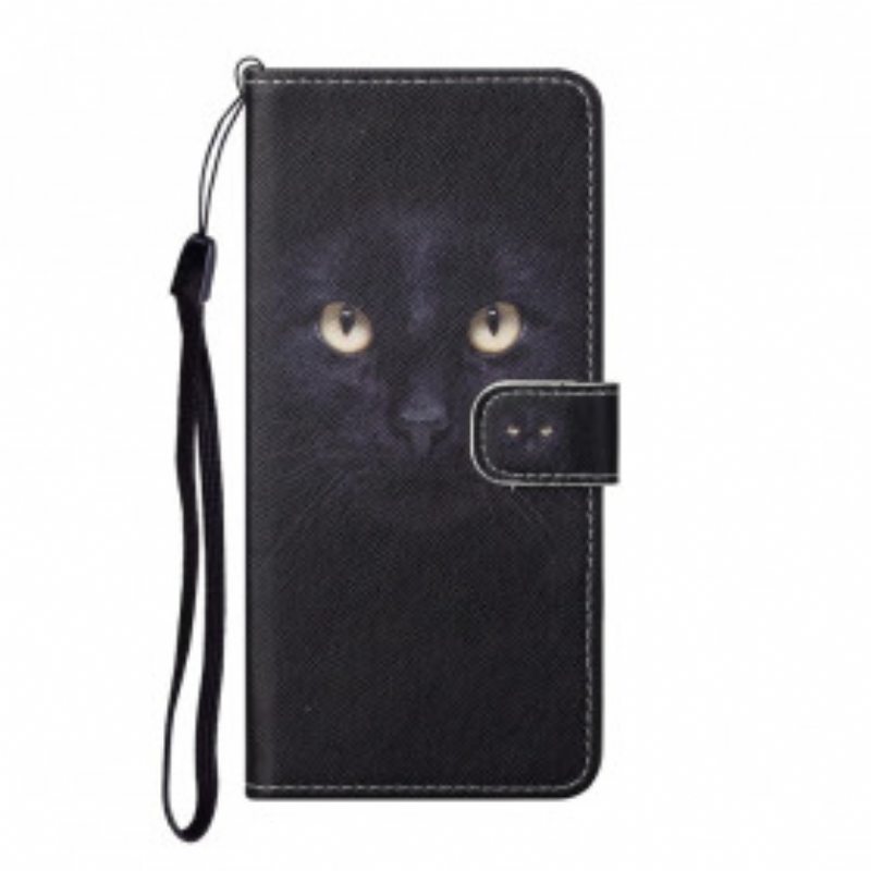 Kotelot Xiaomi Redmi Note 10 Pro Suojaketju Kuori Strappy Black Cat Eyes