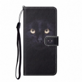 Kotelot Xiaomi Redmi Note 10 Pro Suojaketju Kuori Strappy Black Cat Eyes