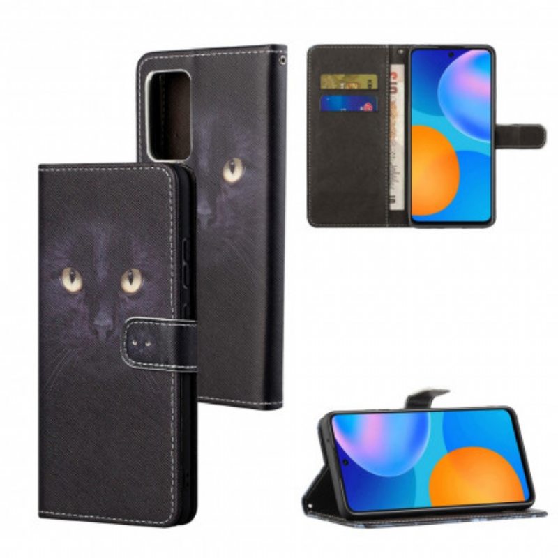 Kotelot Xiaomi Redmi Note 10 Pro Suojaketju Kuori Strappy Black Cat Eyes