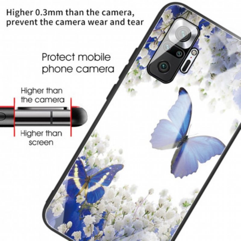 Kuori Xiaomi Redmi Note 10 Pro Butterflies Design Karkaistu Lasi