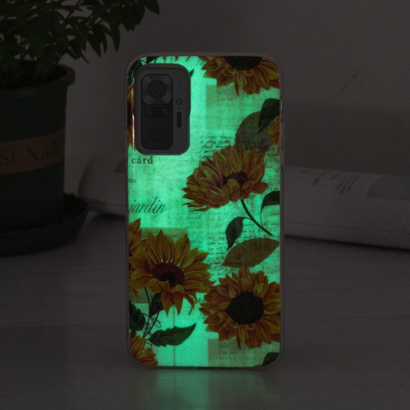 Kuori Xiaomi Redmi Note 10 Pro Fluoresoiva Kukka-sarja