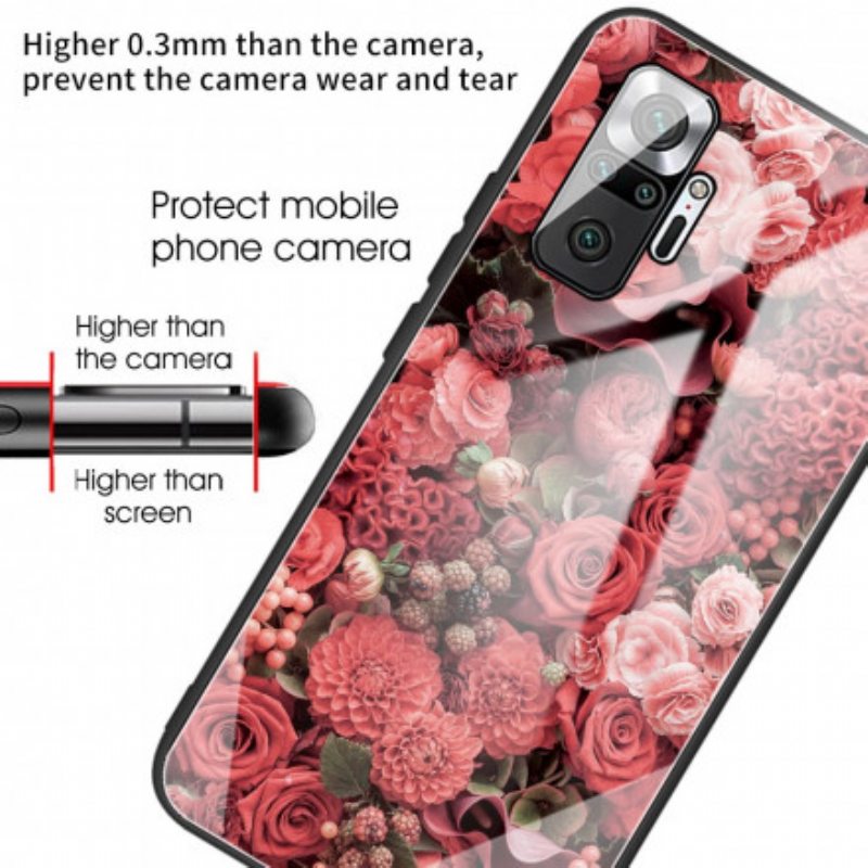 Kuori Xiaomi Redmi Note 10 Pro Rose Flowers Karkaistu Lasi