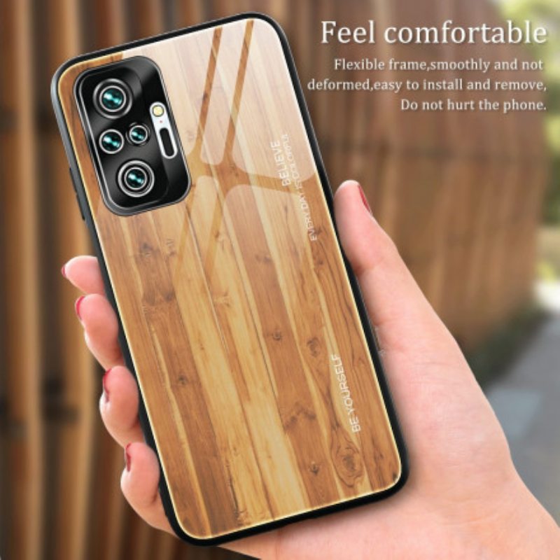 Kuori Xiaomi Redmi Note 10 Pro Wood Design Karkaistu Lasi