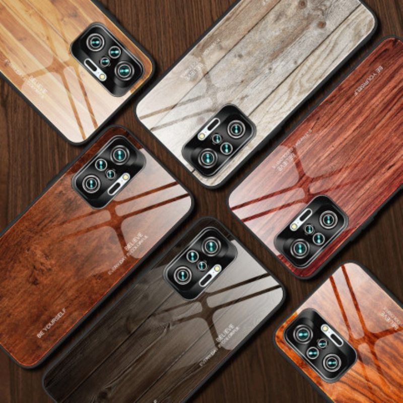 Kuori Xiaomi Redmi Note 10 Pro Wood Design Karkaistu Lasi